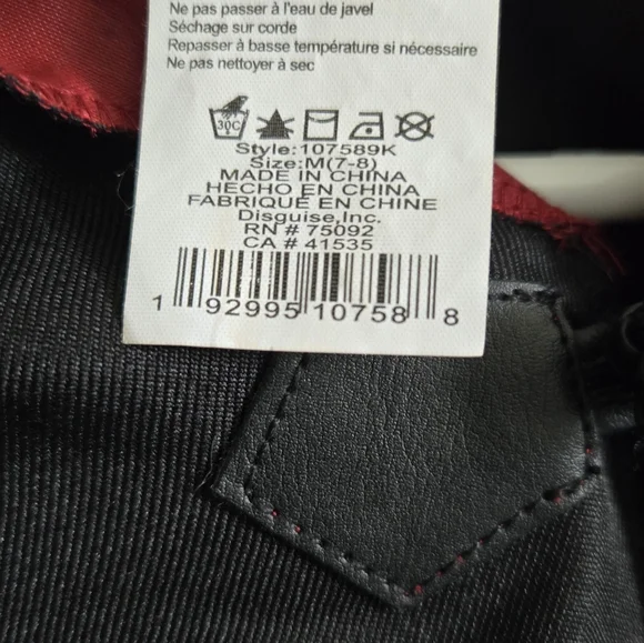 Harry Potter Robe Kids Medium Gryffindor Black Red Costume Hermione Cloak Hood - Picture 5 of 12